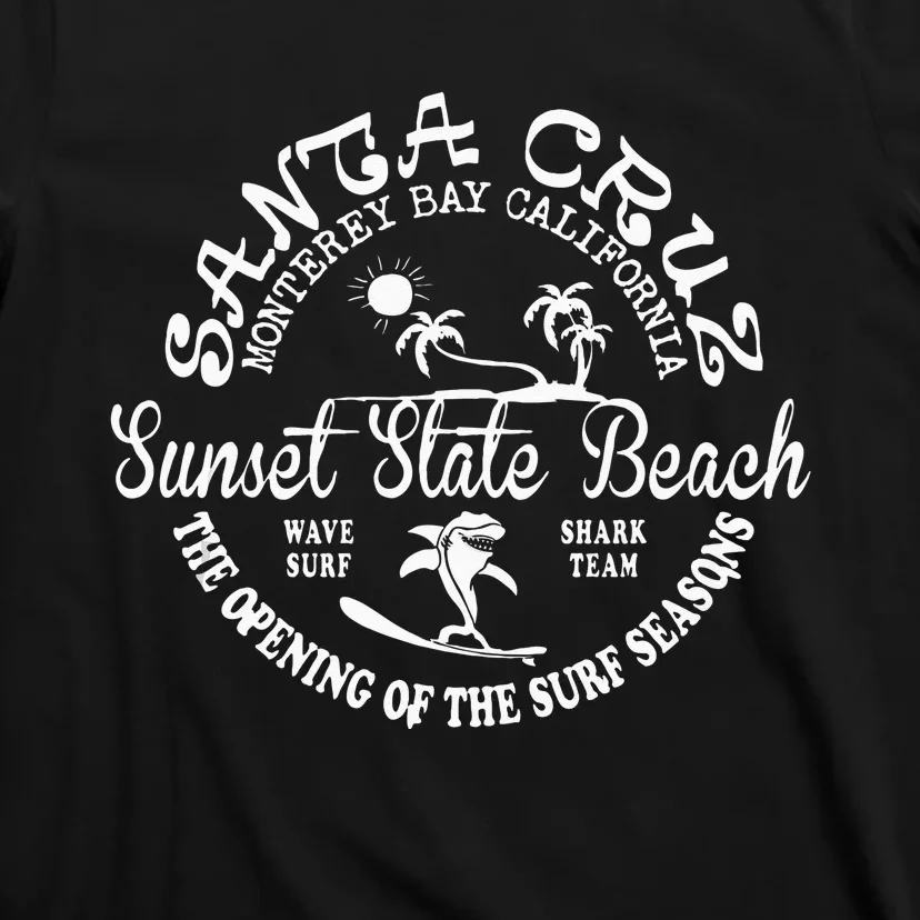 Santa Cruz California Beach Surfing Skate Clothing T-Shirt