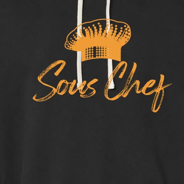 Sous Chef Culinary Cook Chefs Hat Gift Garment-Dyed Fleece Hoodie