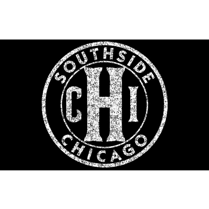 Southside Chicago Chi Circle Sign Distressed Print Bumper Sticker