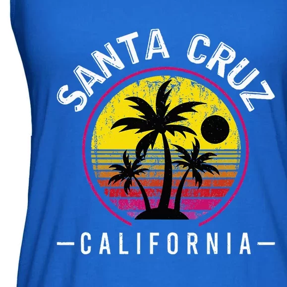 Santa Cruz California Sunset 70s 80s Surfer Ladies Essential Flowy Tank