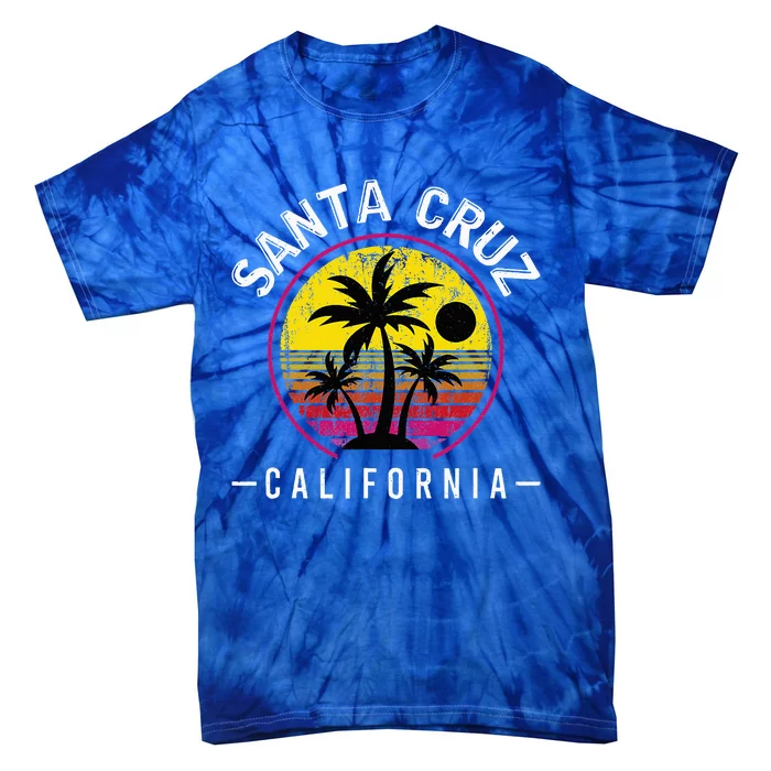 Santa Cruz California Sunset 70s 80s Surfer Tie-Dye T-Shirt