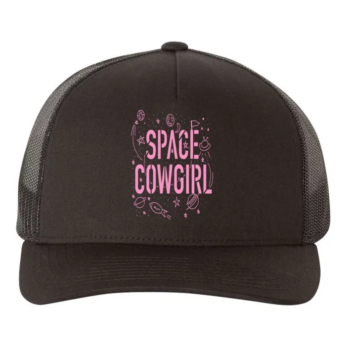 Space Cowgirl  Cow  70s Disco Preppy Cowgirl Yupoong Adult 5-Panel Trucker Hat