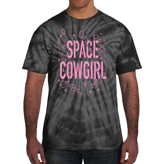 Space Cowgirl  Cow  70s Disco Preppy Cowgirl Tie-Dye T-Shirt