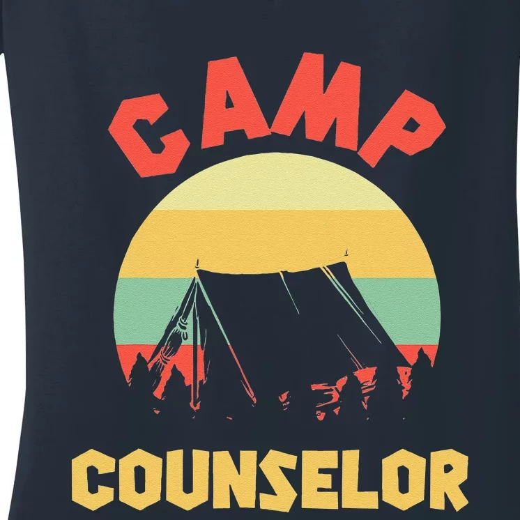 Summer Camp Counselor Director Camper Women's V-Neck T-Shirt