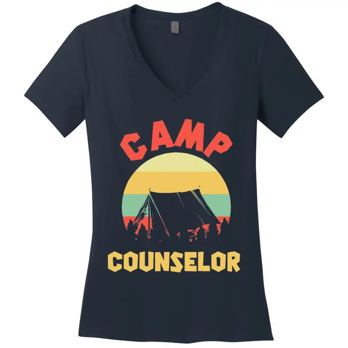 Summer Camp Counselor Director Camper Women's V-Neck T-Shirt