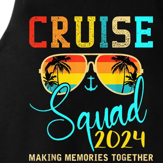 Squad Crew Cruise 2024 Summer Vacation Matching Family Group Ladies Tri-Blend Wicking Tank