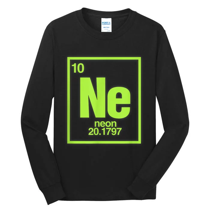 Science Chemistry Chemical Elements Ne Neon Tall Long Sleeve T-Shirt