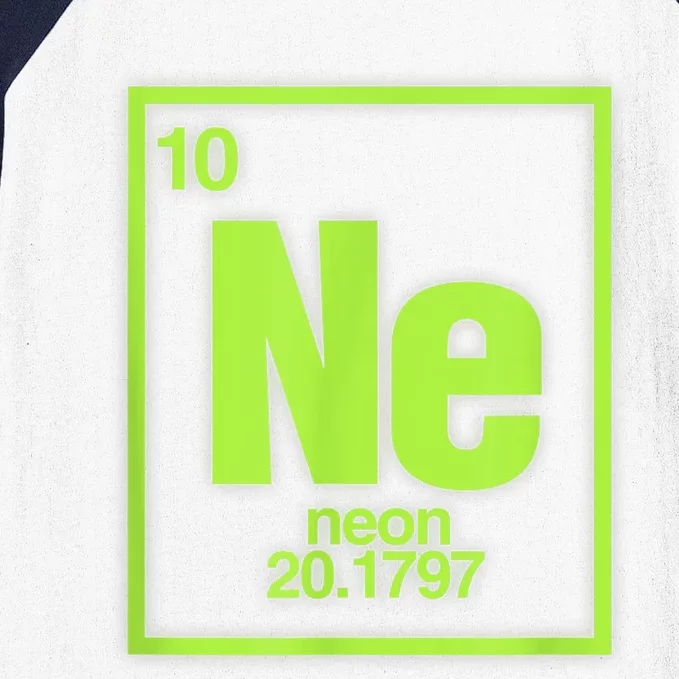 Science Chemistry Chemical Elements Ne Neon Baseball Sleeve Shirt