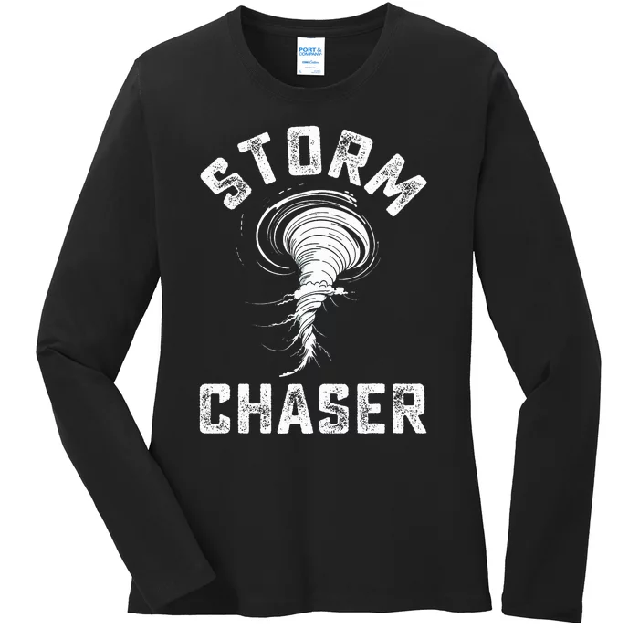 Storm Chaser Costume Tornado Twister Chasers Ladies Long Sleeve Shirt