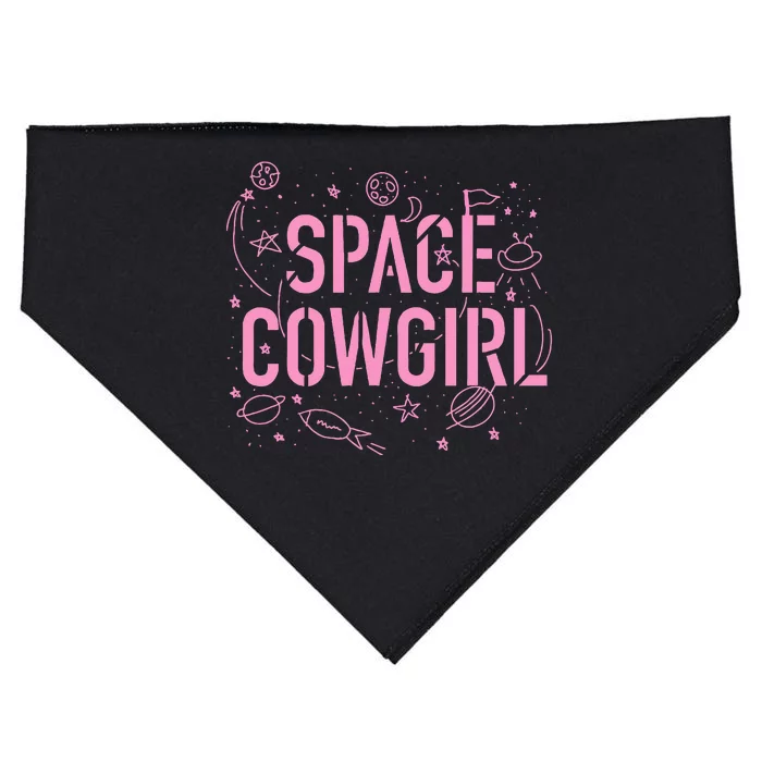 Space Cowgirl Cow Girl 70s Disco Preppy USA-Made Doggie Bandana