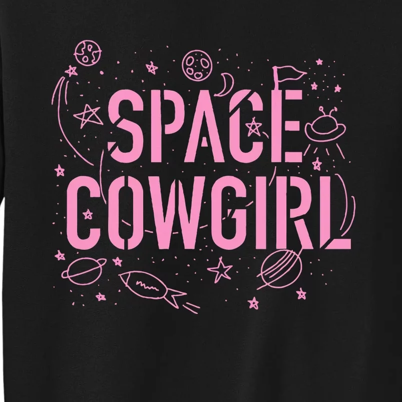 Space Cowgirl Cow Girl 70s Disco Preppy Tall Sweatshirt