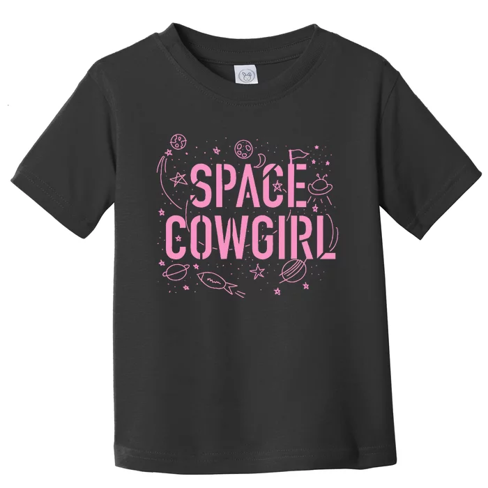 Space Cowgirl Cow Girl 70s Disco Preppy Toddler T-Shirt