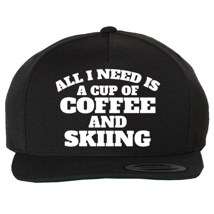 Skiers Coffee Crosscountry Skiing Coffee Skiing Gift Wool Snapback Cap