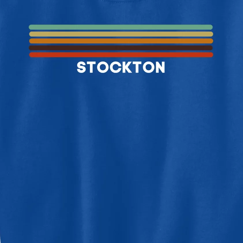 Stockton California Ca Us Cities Of America Retro Gift Kids Sweatshirt