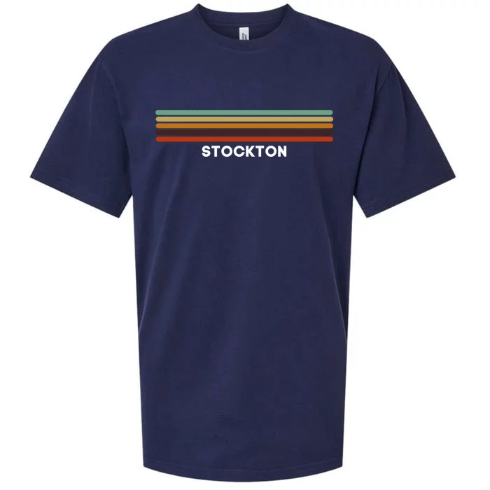 Stockton California Ca Us Cities Of America Retro Gift Sueded Cloud Jersey T-Shirt