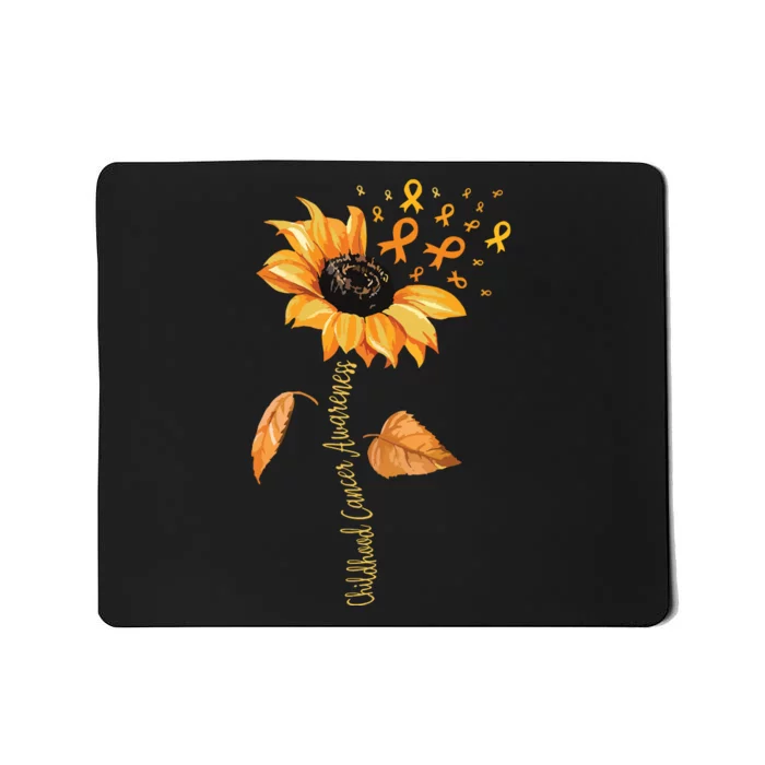 Support Childhood Cancer Awareness Sunflower Gold Ribbon Mousepad