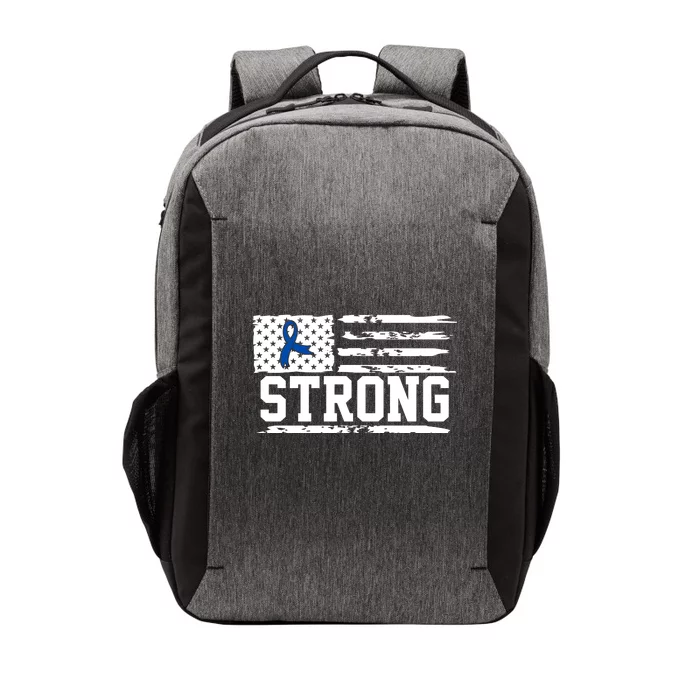 Strong Colon Cancer Awareness Flag Vector Backpack