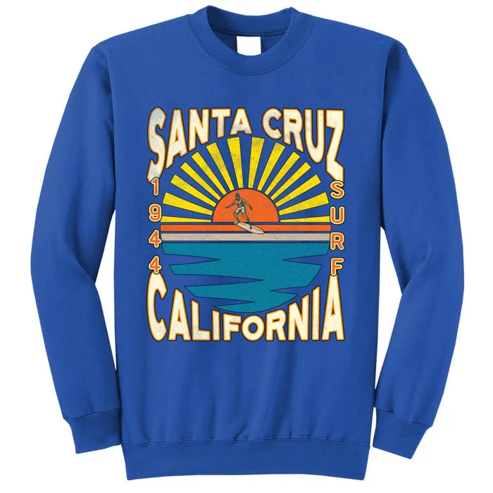 Santa Cruz California Retro Surfing Vintage Skateboarding Meaningful Gift Sweatshirt