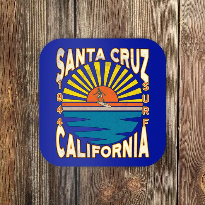 Santa Cruz California Retro Surfing Vintage Skateboarding Meaningful Gift Coaster