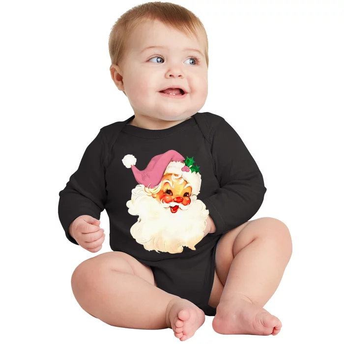 Santa Claus Christmas Design Baby Long Sleeve Bodysuit