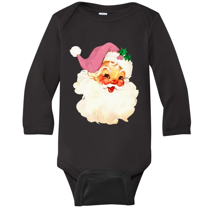 Santa Claus Christmas Design Baby Long Sleeve Bodysuit