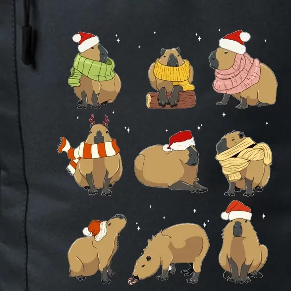 Santa Capybara Crew Christmas Funny Capybaras Lover Xmas PJ Daily Commute Backpack