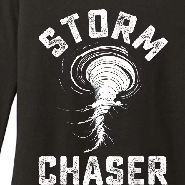 Storm Chaser Costume Tornado Twister Chasers Womens CVC Long Sleeve Shirt