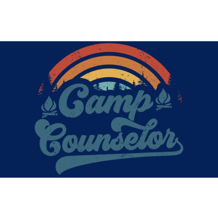 Summer Camp Counselor Staff Groovy Rainbow Camp Counselor Bumper Sticker