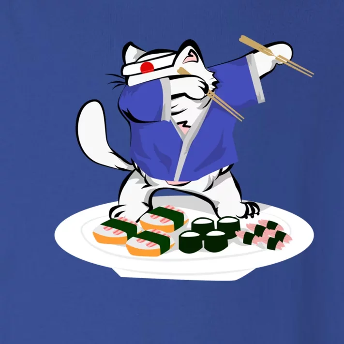 Sushi Chef Cool Gift Dabbing White Cat Meaningful Gift Toddler Long Sleeve Shirt