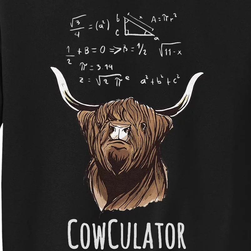 Scottisch Cow Cowculator Scottish Highland Cattle Tall Sweatshirt