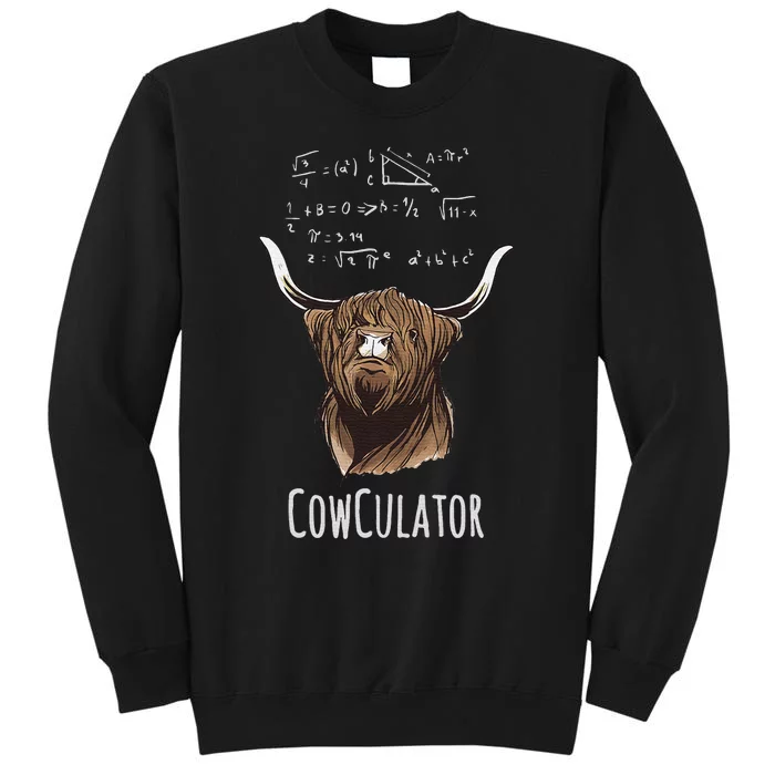 Scottisch Cow Cowculator Scottish Highland Cattle Tall Sweatshirt