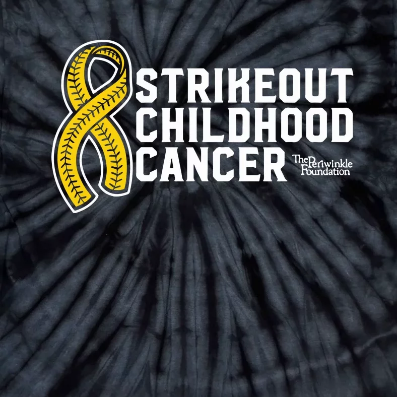 Strikeout Childhood Cancer Tie-Dye T-Shirt