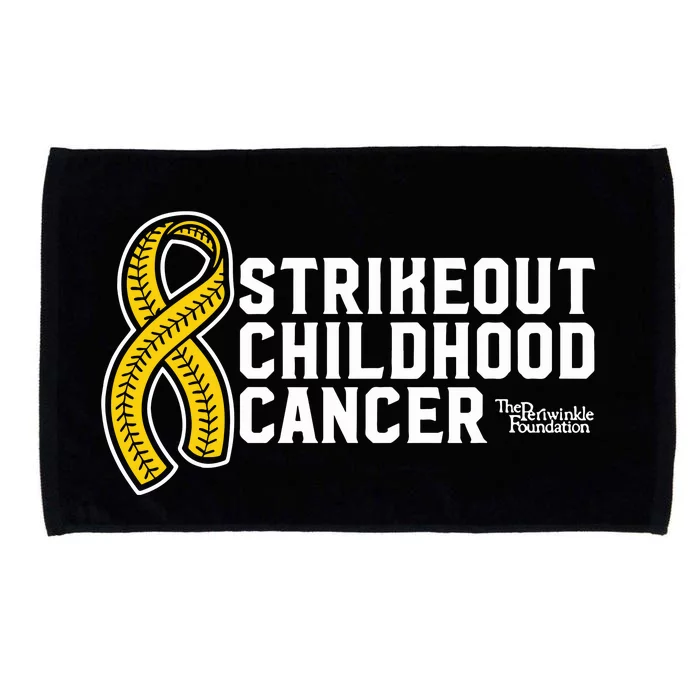 Strikeout Childhood Cancer Microfiber Hand Towel