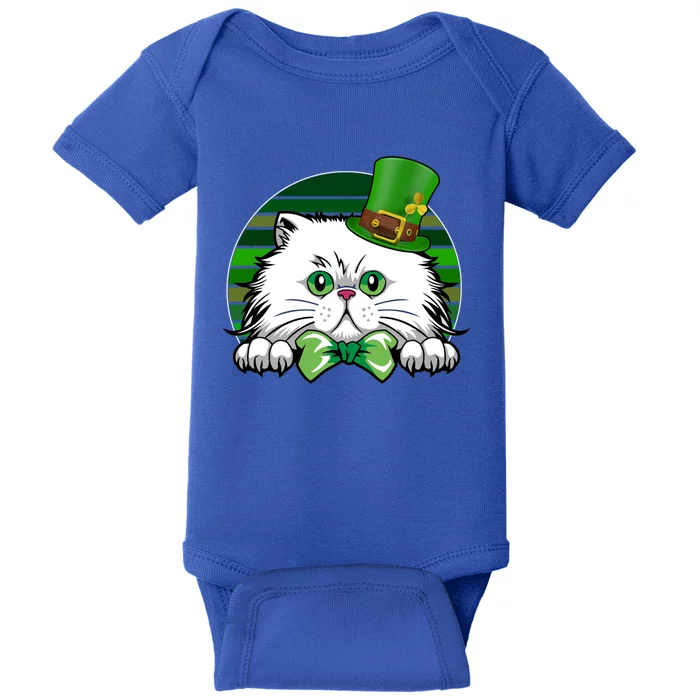 Saint Catrick's Catty's Cat St Patrick's Day Paddy's Gift Baby Bodysuit