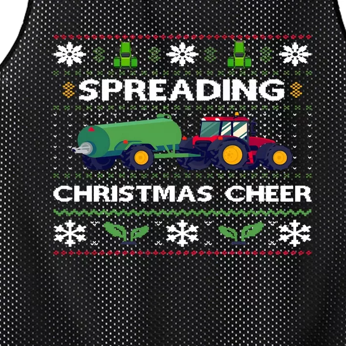 Spreading Christmas Cheer Farm Tractor Farmer Mesh Reversible Basketball Jersey Tank