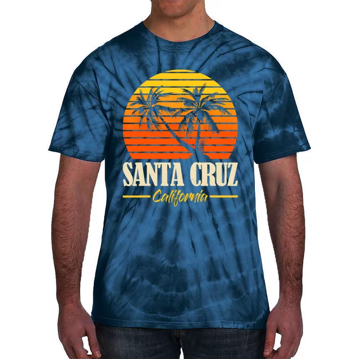 Santa Cruz California Retro Vintage Sunset Beach 70s 80s Tie-Dye T-Shirt