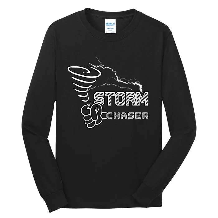 Storm Chaser Cool Electric Lightning Tornado Weather Tall Long Sleeve T-Shirt