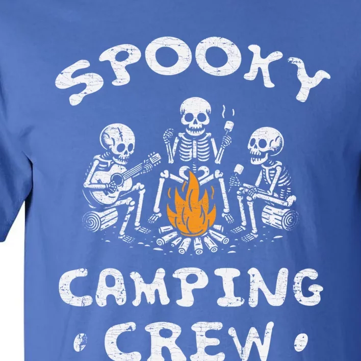 Spooky Camping Crew Halloween Camping Skeleton Campsite Gift Tall T-Shirt