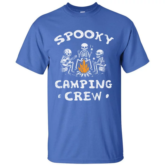 Spooky Camping Crew Halloween Camping Skeleton Campsite Gift Tall T-Shirt