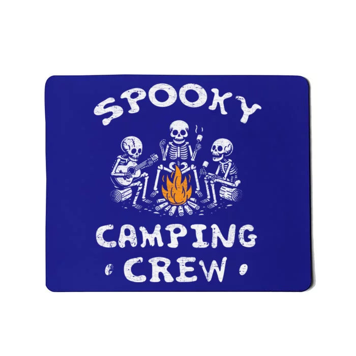 Spooky Camping Crew Halloween Camping Skeleton Campsite Gift Mousepad