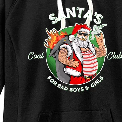 Santa's Coal Club For Bad Boys And Girls Women's Fleece Hoodie