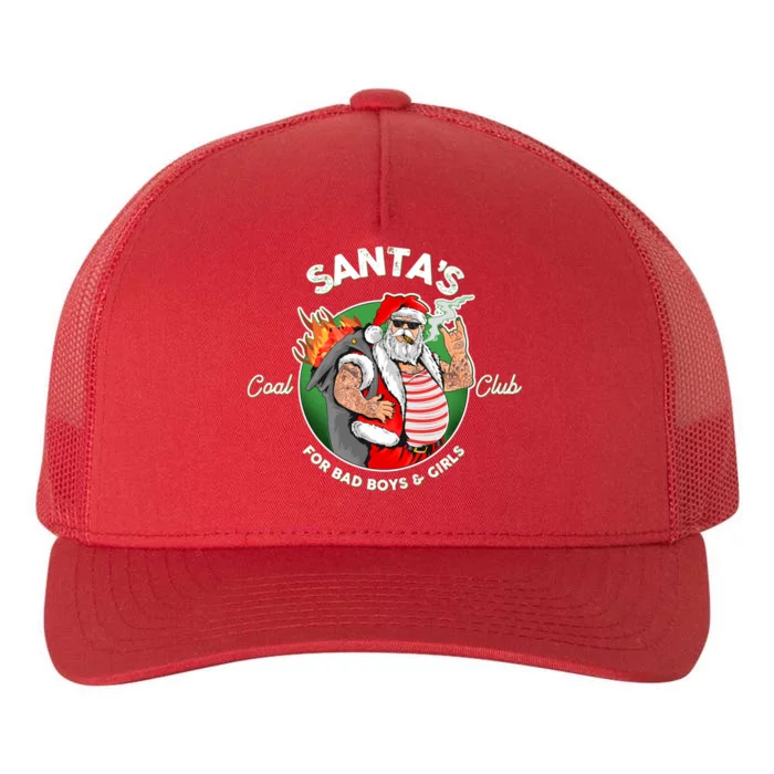 Santa's Coal Club For Bad Boys And Girls Yupoong Adult 5-Panel Trucker Hat