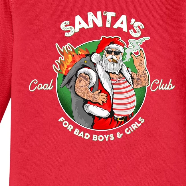 Santa's Coal Club For Bad Boys And Girls Baby Long Sleeve Bodysuit