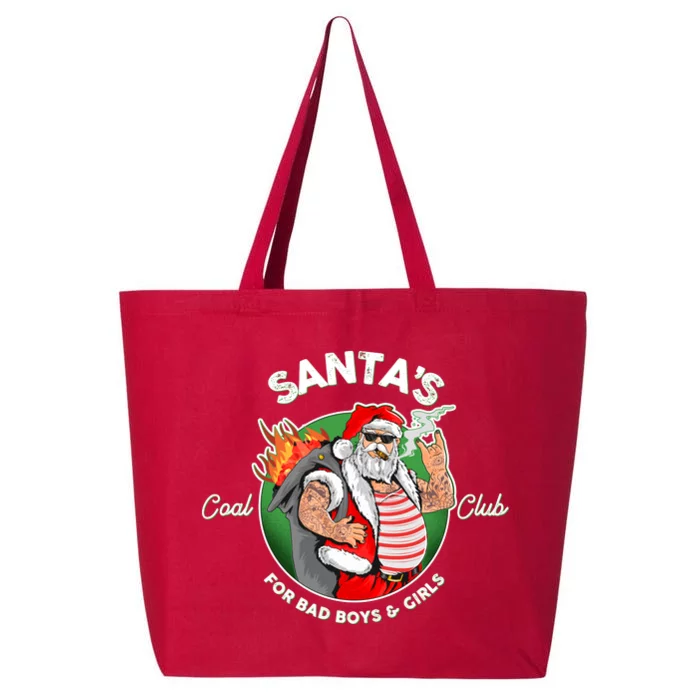 Santa's Coal Club For Bad Boys And Girls 25L Jumbo Tote