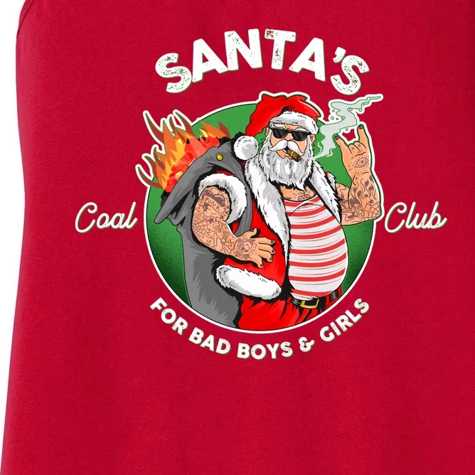 Santa's Coal Club For Bad Boys And Girls Women's Racerback Tank