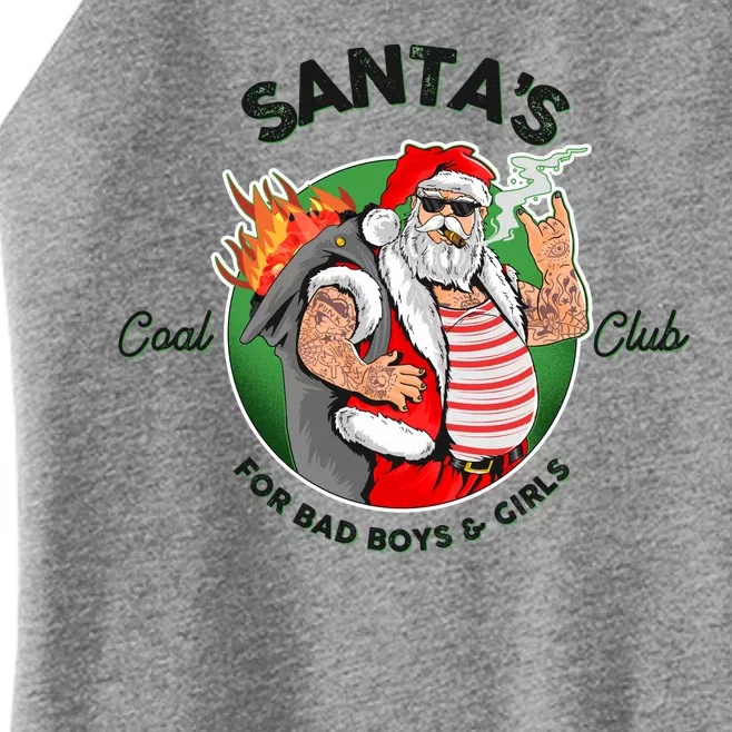 Santa's Coal Club For Bad Boys And Girls Women’s Perfect Tri Rocker Tank