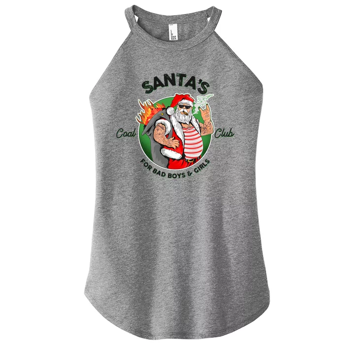 Santa's Coal Club For Bad Boys And Girls Women’s Perfect Tri Rocker Tank