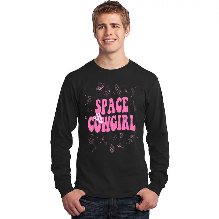 Space Cowgirl Costume For  Retro Groovy 70s Tall Long Sleeve T-Shirt