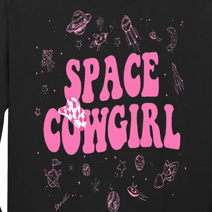 Space Cowgirl Costume For  Retro Groovy 70s Tall Long Sleeve T-Shirt