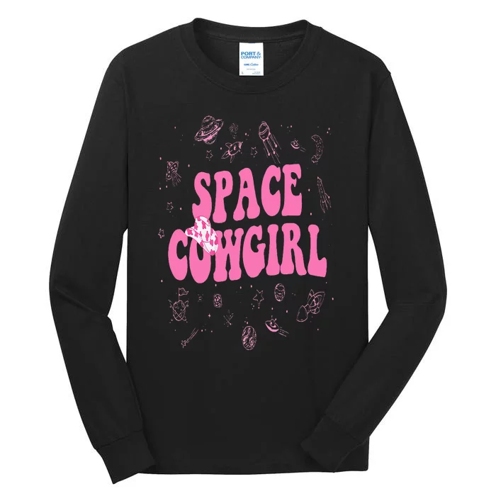 Space Cowgirl Costume For  Retro Groovy 70s Tall Long Sleeve T-Shirt